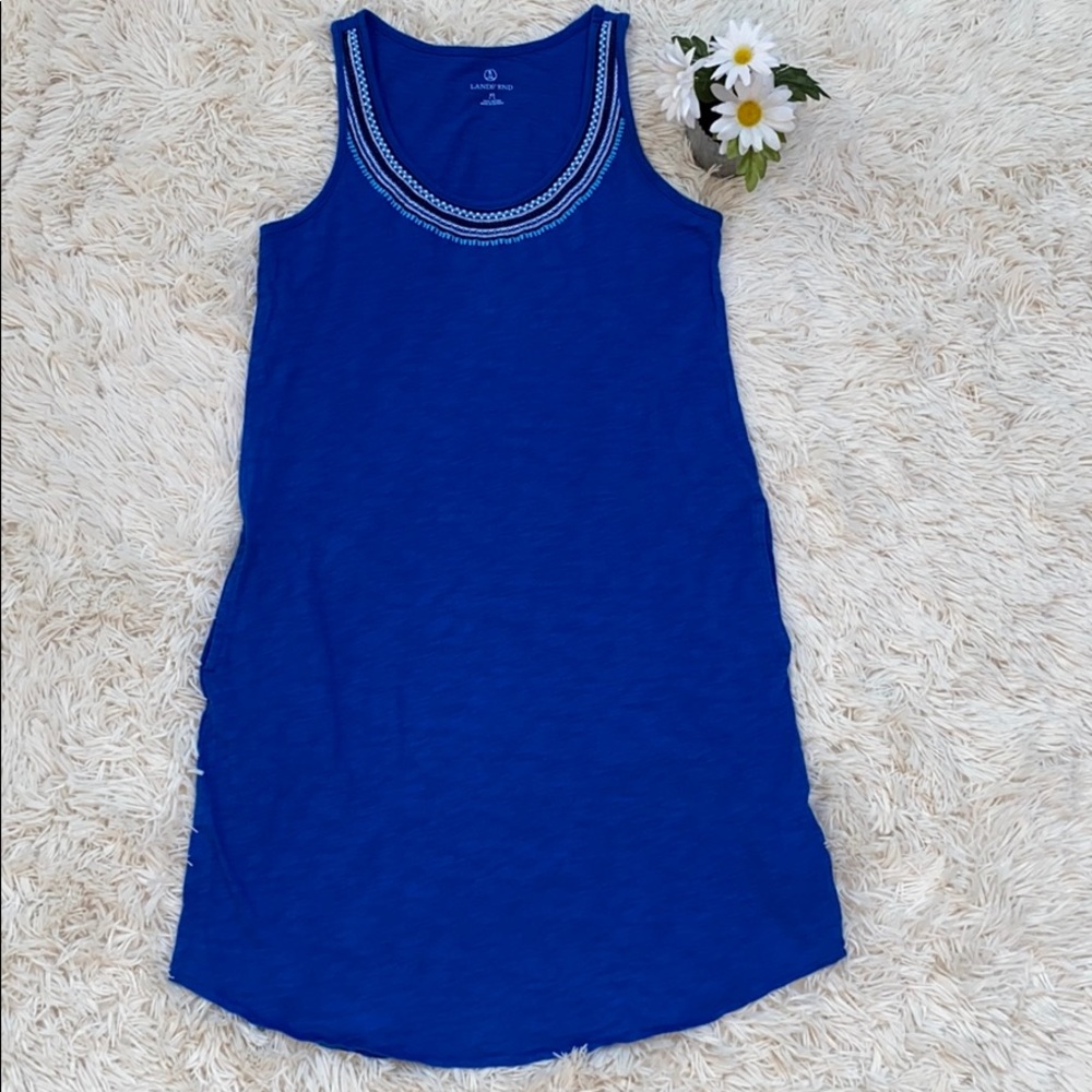 🎉HP🎉 Lands’ End Swim Coverup Dress 💗 Royal Blue - Picture 3 of 8